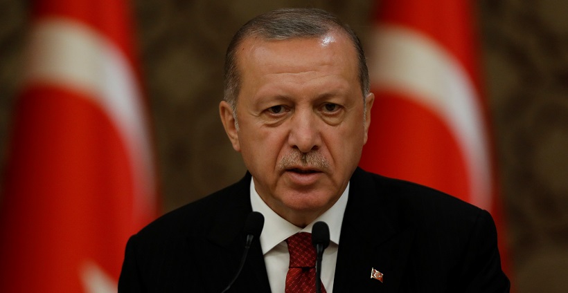 Turkish President Tayyip Erdogan announces his new cabinet at the Presidential Palace in Ankara