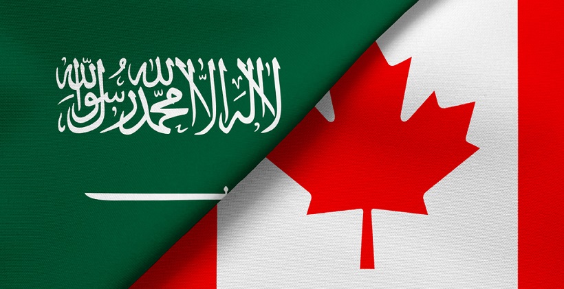saudi arabia and canada flags